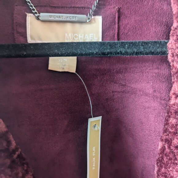 Michael Kors Burgundy Coat - BRAND NEW XS - Picture 3 of 10